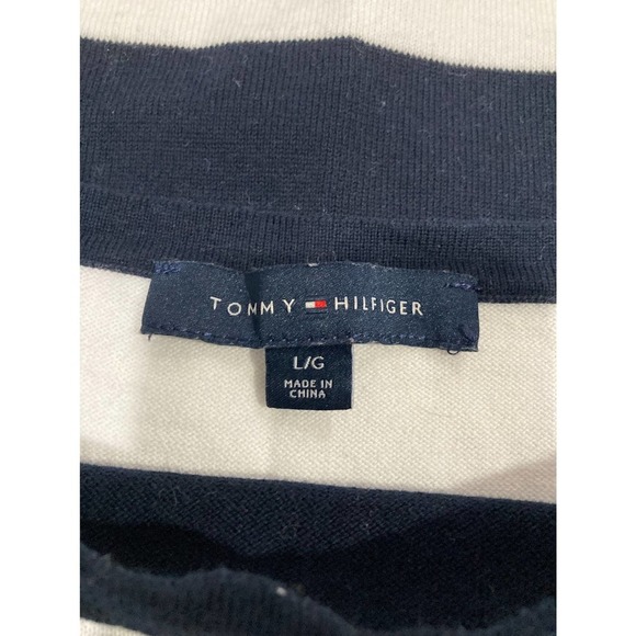 Tommy Hilfiger pullover long sleeve nautical crew neck sweater size large - Picture 2 of 5